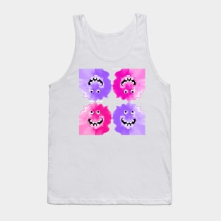 Slime Jelly Monster Emoji Pixel Smiling Face Tank Top